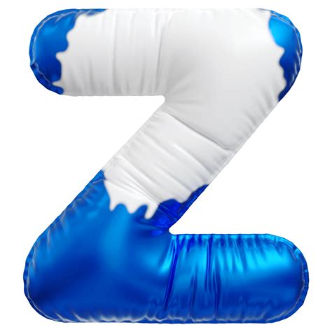 Blue letter Z font 3d render 36306987 PNG