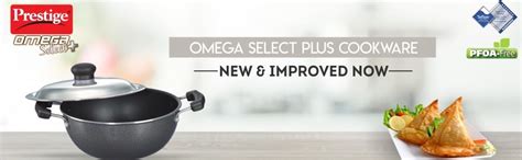 Prestige Omega Select Plus 25Cm- 3L Non-Stick Kadai with SS Lid | PFOA ...