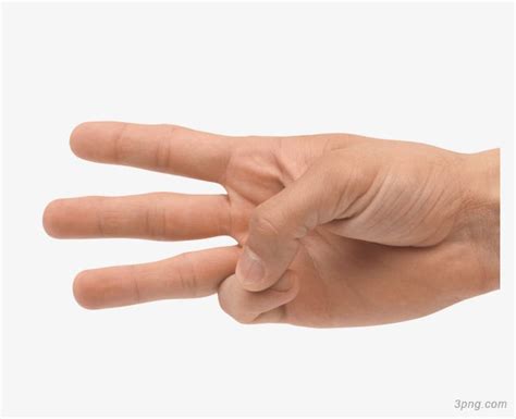三个手指的手png素材透明免抠图片-其他元素-三元素3png.com