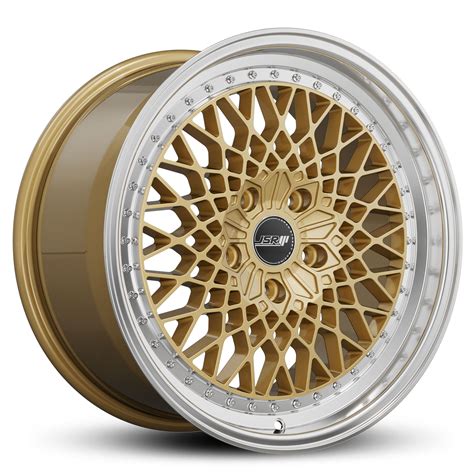 JSR ST19 GOLD POLISHED LIP 18X8.5 5X100 WHEEL & TYRE PACKAGE DEAL - CNC ...