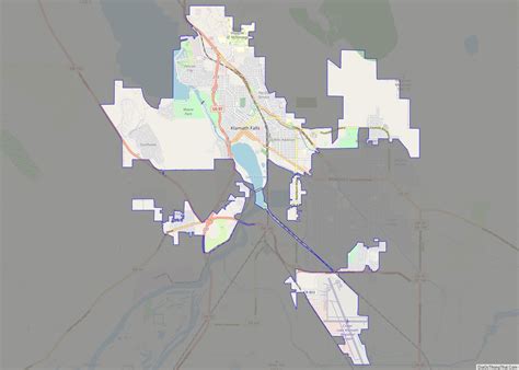 Map of Klamath Falls city - Thong Thai Real