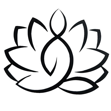 Comet Busters Beautiful Lotus Flower Black Temporary Body Tattoo Stick