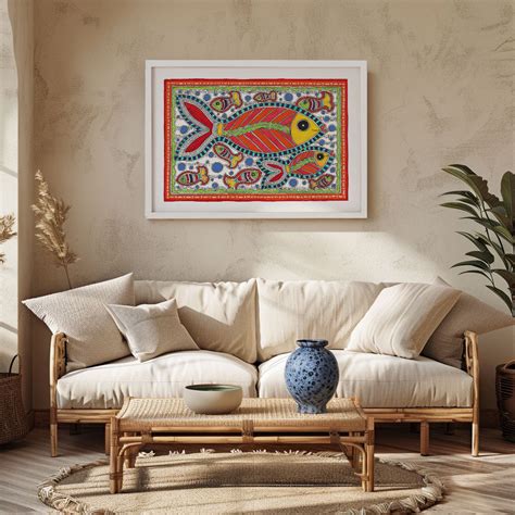 Life of Fish, Madhubani Art, Madhubani Painting – Dessine Art