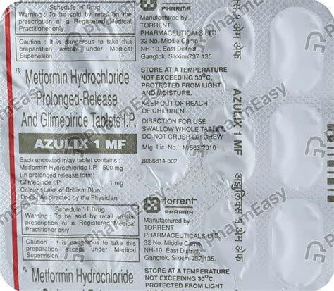 Azulix Mf 1mg Strip Of 15 Tablets: Uses, Side Effects, Price & Dosage ...