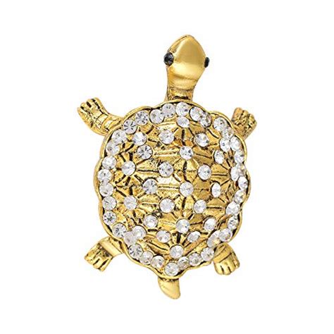 MAHAKAAL JEWELS® Gold Plated Brass CZ Studded Wish Tortoise Vasstu ...