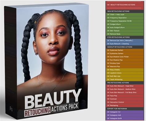 25+ Beauty Retouching Actions for Photoshop: Skin, Makeup & Export