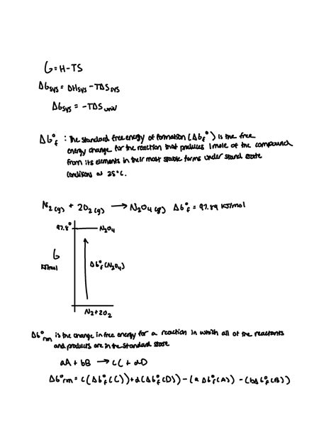 Outline #23 Standard Free Energy of Formation, Calculating Delta G from ...
