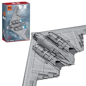 MISINI 33038 Military Series B2 Bomber, 2063 Pieces Aircraft Building ...