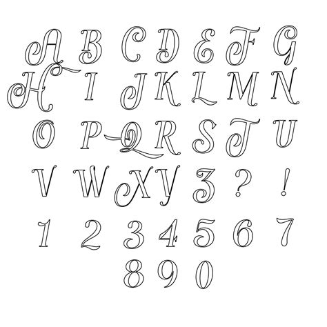 Cursive Bubble Letter Font