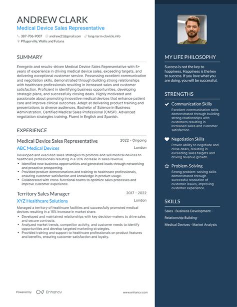 3 Successful Medical Device Sales Representative Resume Examples And Writing Tips for 2024