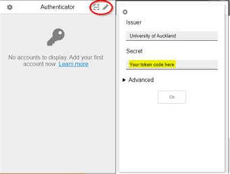 Image result for Authenticator Manual Entry Key