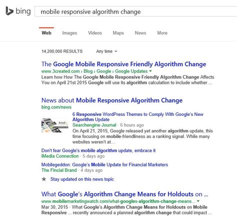 Mobile Search Engine Bing 的图像结果