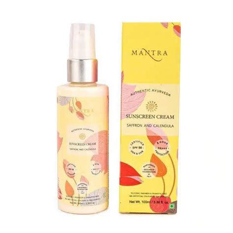 Mantra Sunscreen Cream Saffron And Calendula SPF 50 PA++ 100ml – Mani ...