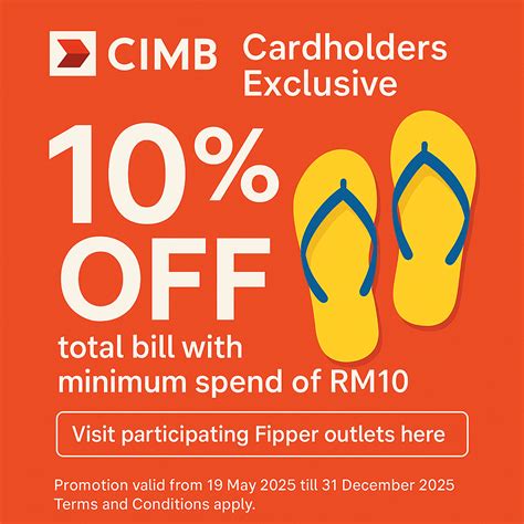 Step Into Savings with CIMB: Enjoy 10% OFF at Fipper Outlets!