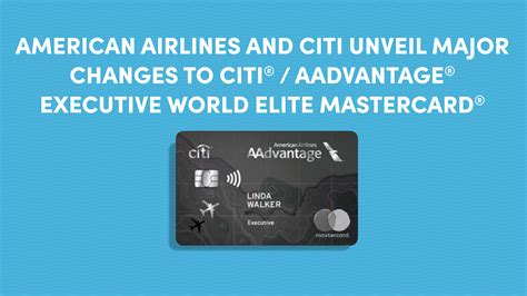 Citi® / AAdvantage® Executive World Elite Mastercard® to Undergo Major ...