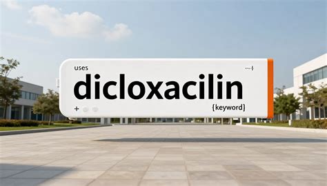 5 usos principales de la dicloxacilina: qué debes saber