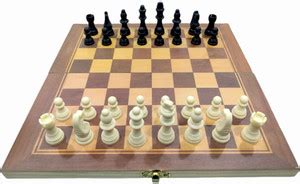 RVM Toys 3 in 1 Big 13.5 Inches Folding Wooden Chess Board Set Checkers ...