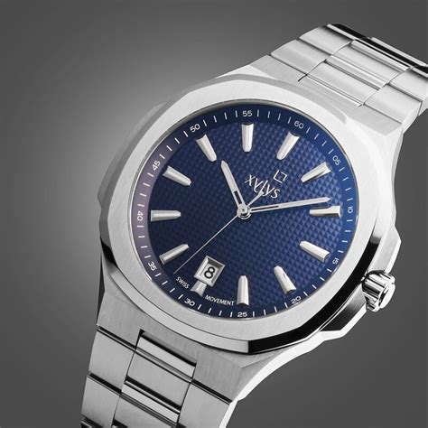 Buy Online Xylys Quartz Analog with Date Blue Dial Silver Stainless ...
