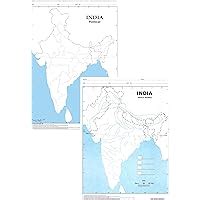 India Political & India Rivers (50 Nos Each) Outline map | A4 Size (100 ...