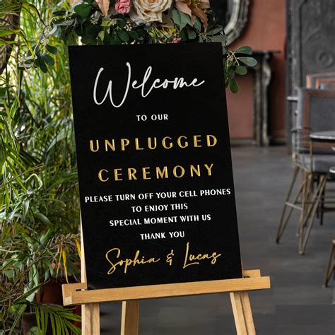 Unplugged Wedding Sign - Unplugged Ceremony Sign - Pick a Seat Not a Side Wedding Sign - Wedding ...