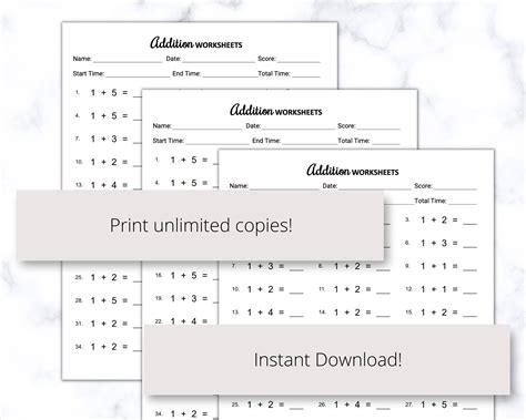 Image result for Math Addition Papers