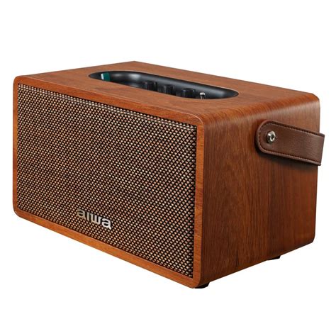 Buy Aiwa MI-X150 Retro Plus X 2 Channel Bluetooth Speaker, Brown at ...