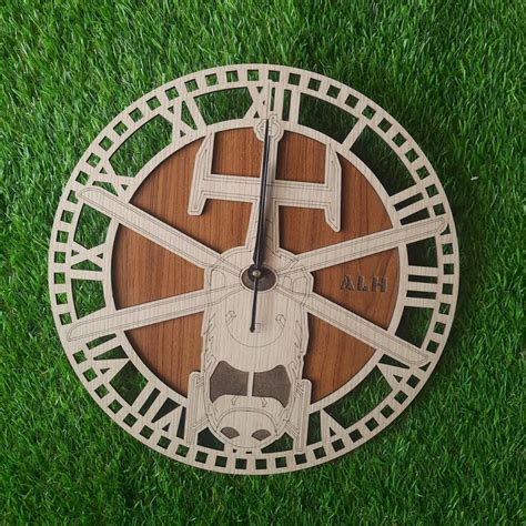Buy ALH Dhruv Dhruva Helicopter Alouette Wooden Wall Clock, Indian Air ...