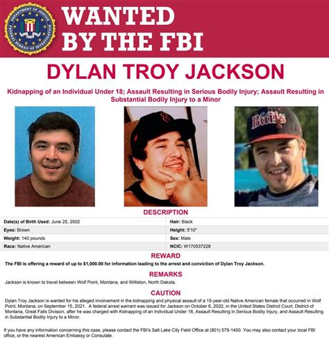 Wanted by the FBI: Dylan Troy Jackson
