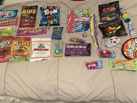 My latest candy haul from a warehouse. (Can’t be seen but I have trolli ...