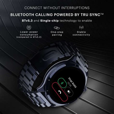 Noise Mettle 1.4'' display, Stainless Steel finish with Metal Strap ...