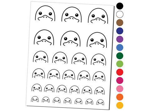 Peeking Duck Goose Temporary Tattoo Water Resistant Fake Body Art Set ...