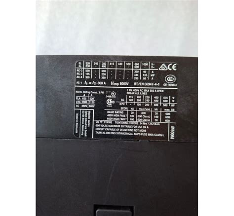 EATON/ MOLLER DILM500-S XTCS500M CONTACTOR POWER CONTACTOR 500 EATON ...