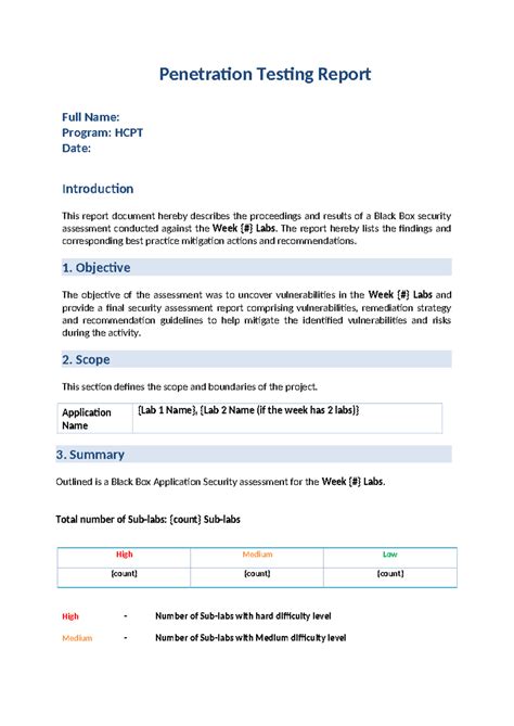 C Bf XP 9i1SDSJb Wsa ZHGZ Week 3 Report Template - Penetration Testing ...