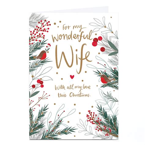 Buy Christmas Card - Wife - Robins on branches for GBP 1.99 | Card ...
