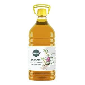Vediko Raw Virgin Edible Cold Pressed White Sesame Oil (5L) 100% Pure ...