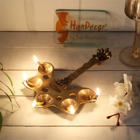 Buy Brass Panchdeep Aarti Spoon Brass Showpiece Online at Best Price