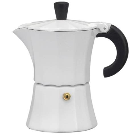 Buy Gnali & Zani Aluminum 3 Cup Stovetop Espresso Maker, White Online ...