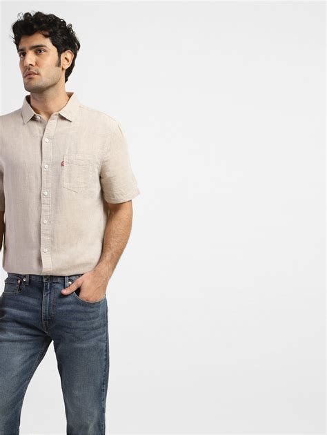 Men's Solid Regular Fit Linen Shirt – Levis India Store