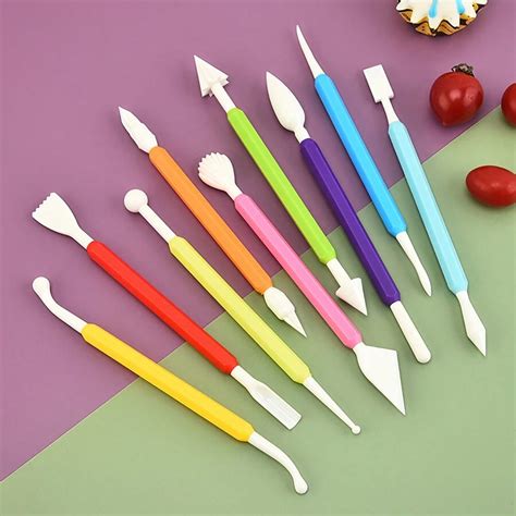 9pcs Cake Modeling Tools, Gummy Modeling Tools, For Fondant, Cotton ...