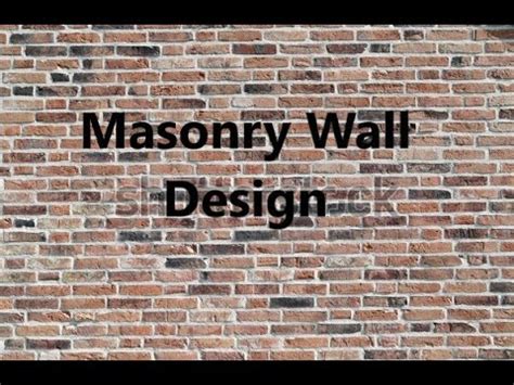 Image result for Masonry Wall Design Example
