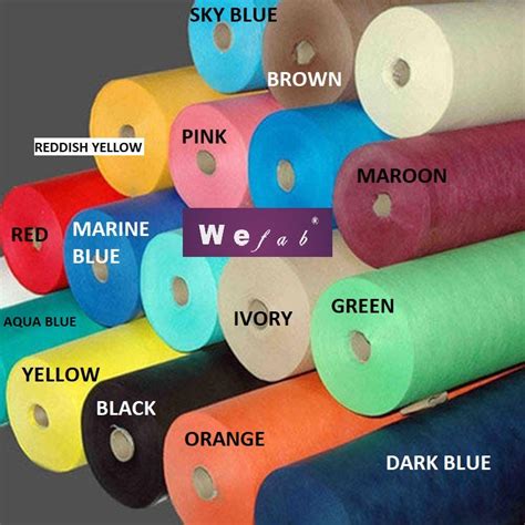 Nonwoven Multicolor Spunbond Polypropylene 50 GSM White Fabric Multipu ...