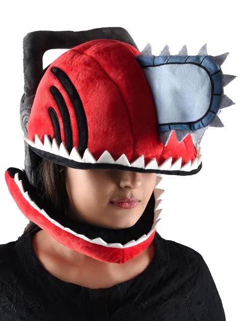 Buy ComicSense.xyz Anime Cosplay Pochita Hat, Full Head Soft Warm Plush ...