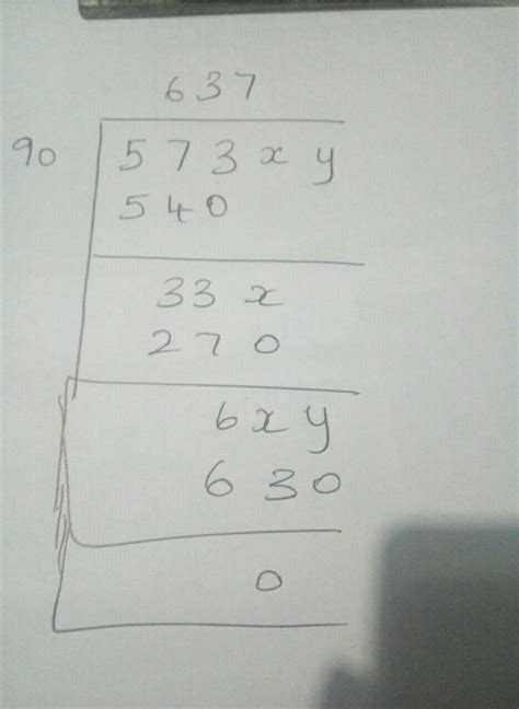 if a number 573 xy is divisible by 9 then what is the value of x + Y ...