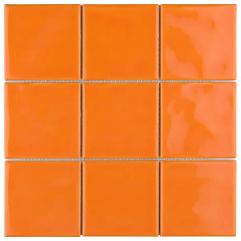Orange Glass Tile