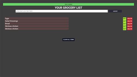 Image result for Grocery List Project in JavaScript