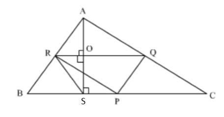 (1) In ∆ ABC, P, Q and R are the midpoints of sides AB, AC and BC ...