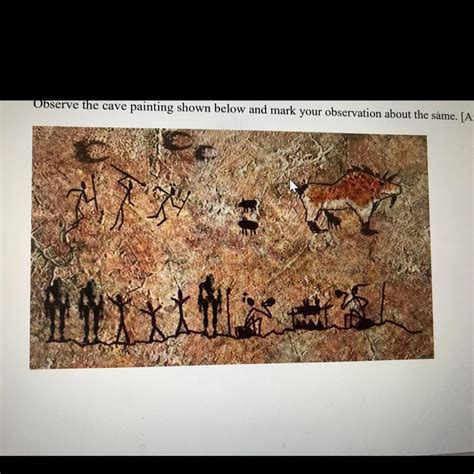 Observe the cave painting shown below and mark you observation about ...