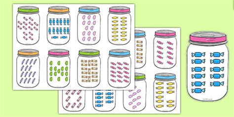 Sweets In Jar Conceptual Subitising Cards 10-20