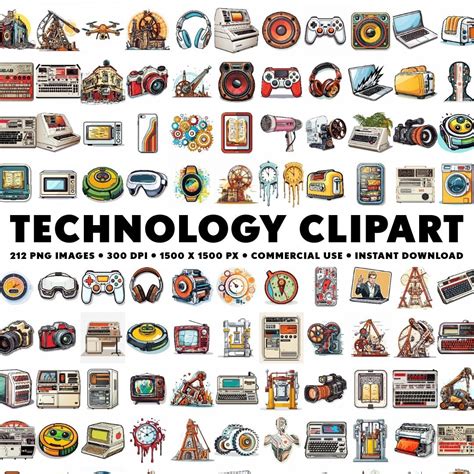 212 Technology Clipart Images Appliance PNG Sticker Technology Design ...