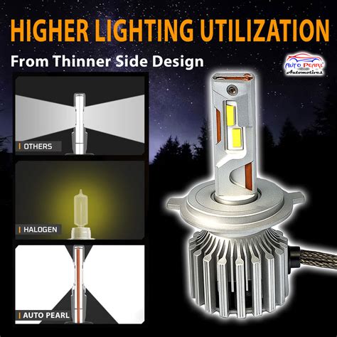 Auto Pearl H4 LED M38 Headlight Bulb for Car 280W 18000LM 6000K (White ...